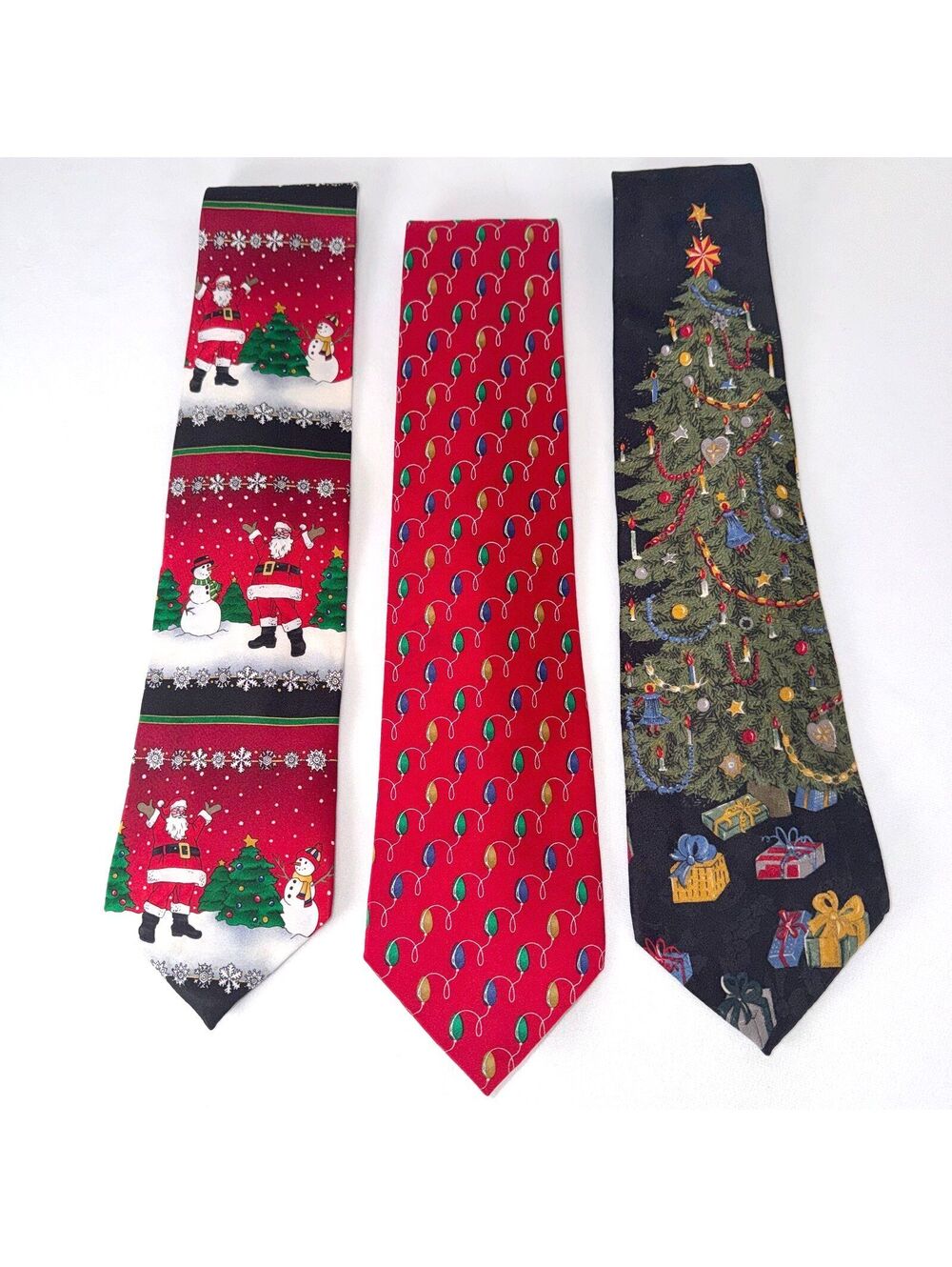 100% Silk Vintage Christmas Tie Bundle